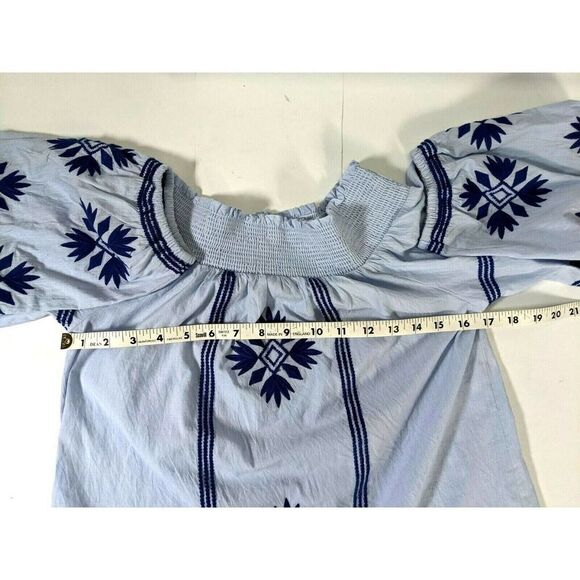 Anthropologie THML  Dress Off Shoulder Embroidered - Picture 7 of 12